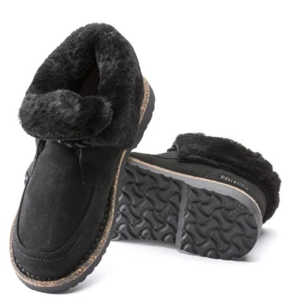Birkenstock Bakki Suede Leather - Black Hydrophobic